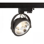 KELLY LED for 3-circuit tracks black 230V LED 12W 24° 3000K